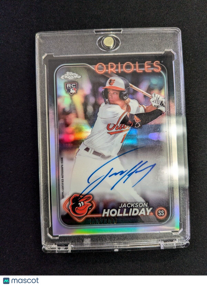 2024 Topps Chrome Refractor Rookie Autographs Jackson Holliday 215/499 (AU, RC)