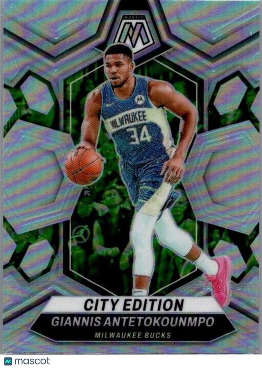 2023-24 Panini Mosaic Giannis Antetokounmpo #279 Silver City Edition