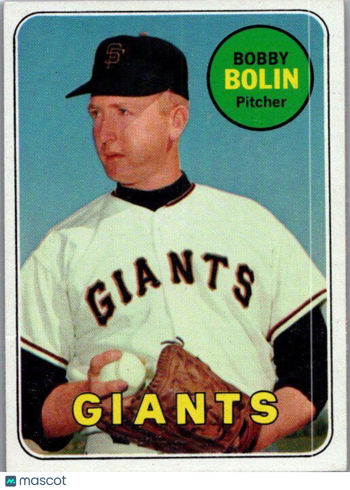 1969 Topps #505a Bobby Bolin last name in white