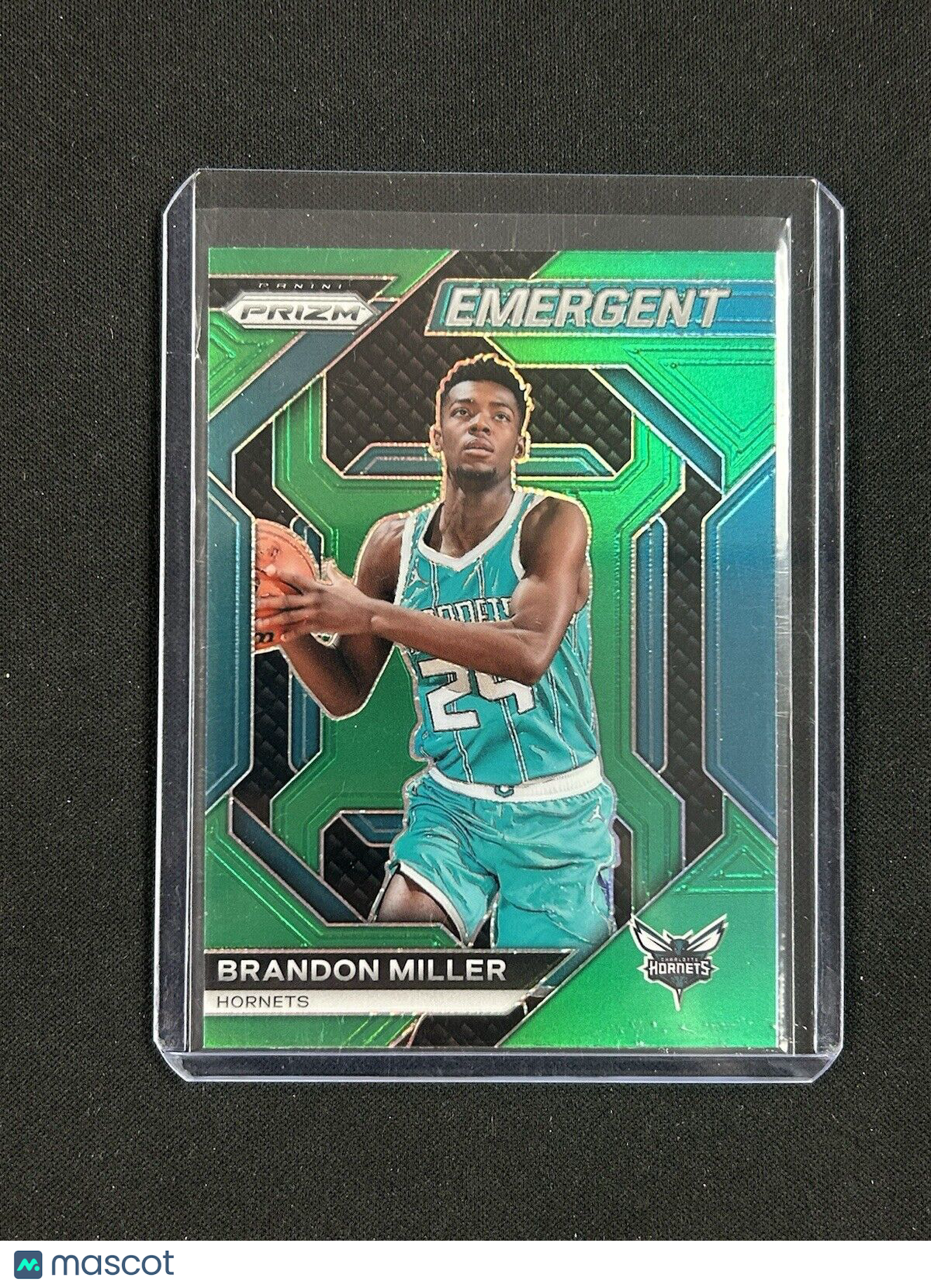 2023-24 Panini Prizm - Emergent Green Prizm #17 Brandon Miller (RC)