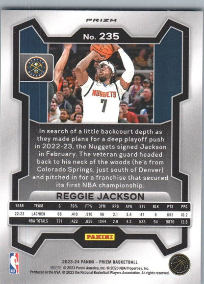 2023-24 Panini Prizm - Green Prizm #235 Reggie Jackson