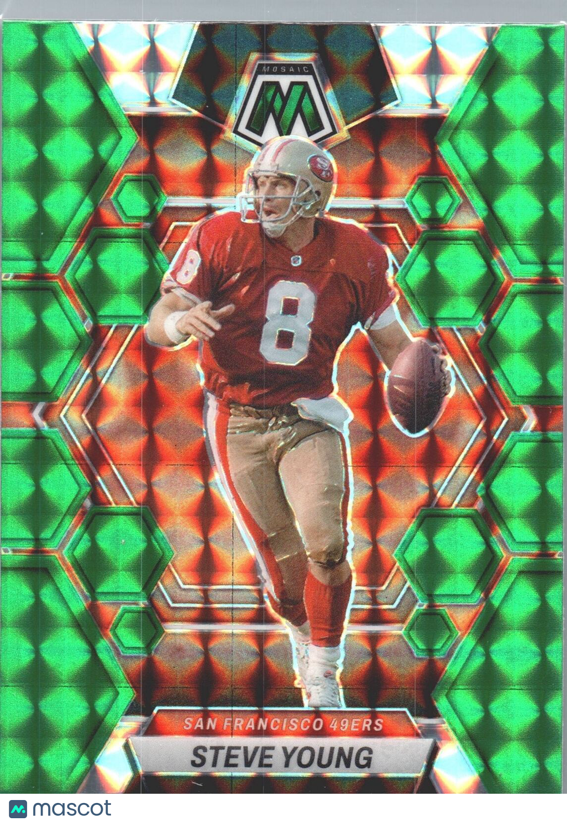 2023 Panini Mosaic #218 Steve Young Green Mosaic