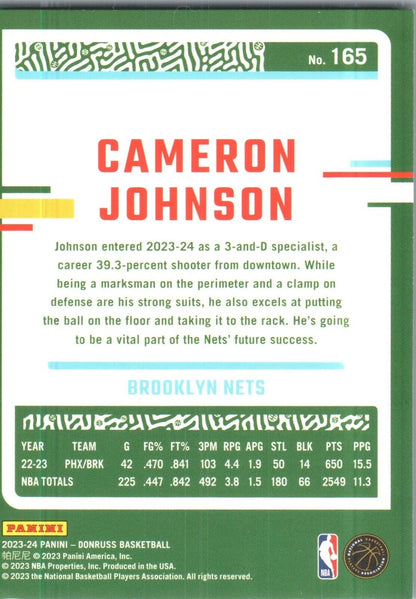 2023-24 Panini Donruss - #165 Cameron Johnson