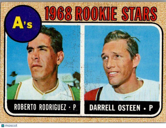 1968 Topps #199 A's 1968 Rookie Stars (Roberto Rodriguez / Darrell Osteen) EX-NM