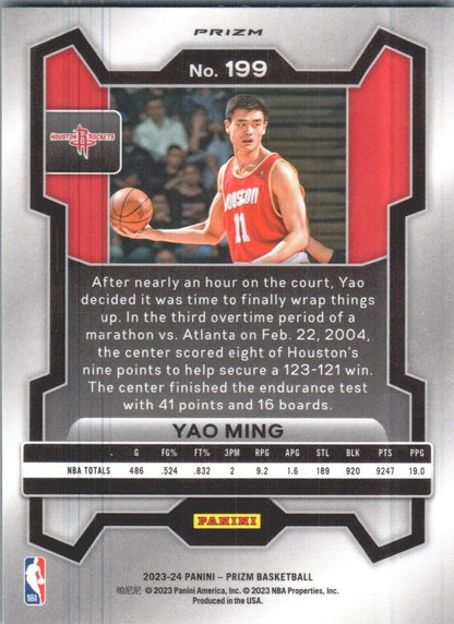 2023-24 Panini Prizm - Green Prizm #199 Yao Ming