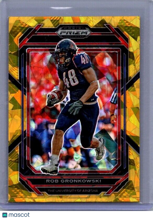 2023 Panini Prizm Draft Picks - Gold Ice Prizm #84 Rob Gronkowski