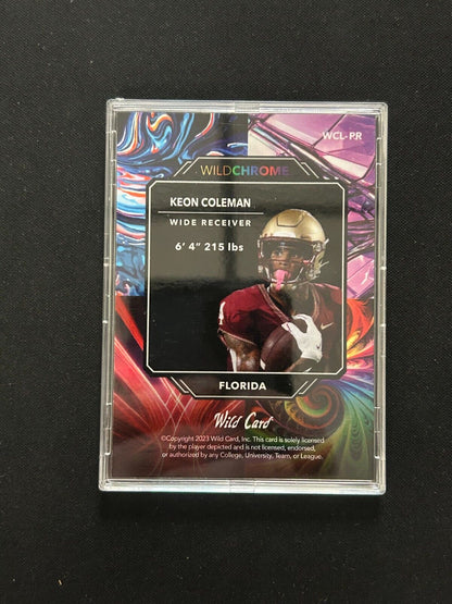 2023 Wild Card Wildchrome #WCL-PR Keon Coleman /15