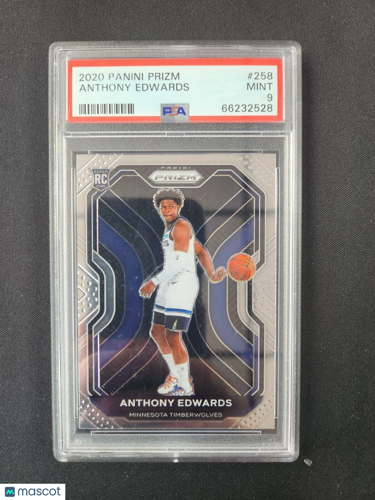 Anthony Edwards PSA 9 Mint 2020-21 Panini Prizm VARIATION #258 Rookie RC