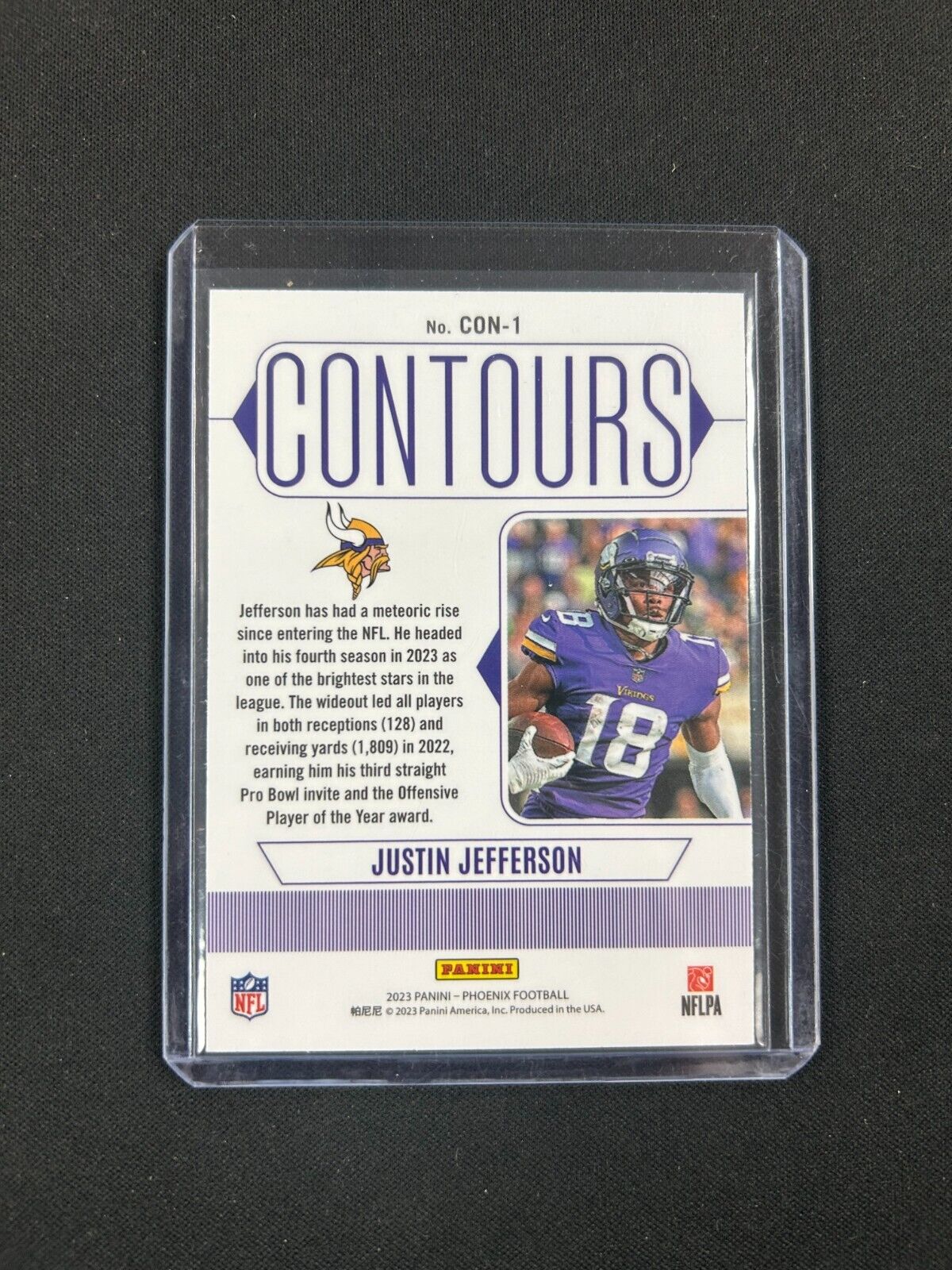 2023 Panini Phoenix - Contours #CON-1 Justin Jefferson