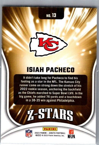 2023 Panini Zenith - Z-Stars #13 Isiah Pacheco