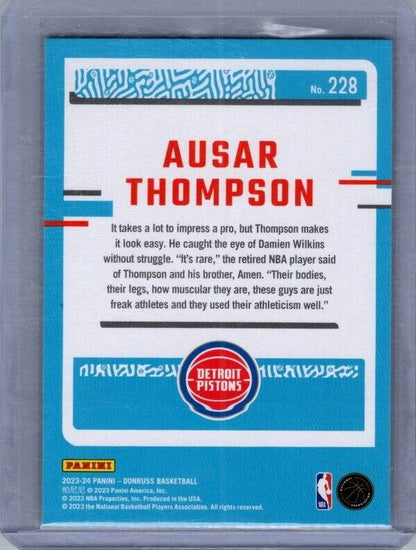 2023-24 Panini Donruss - Rated Rookie #228 Ausar Thompson (RC)