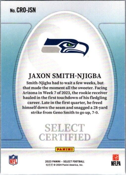 2023 Panini Select - Select Certified Rookies #CRO-JSN Jaxon Smith-Njigba (RC)