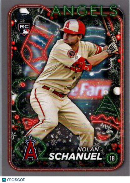 2024 Topps Holiday #H59 Nolan Schanuel Silver Glitter