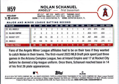 2024 Topps Holiday #H59 Nolan Schanuel Silver Glitter