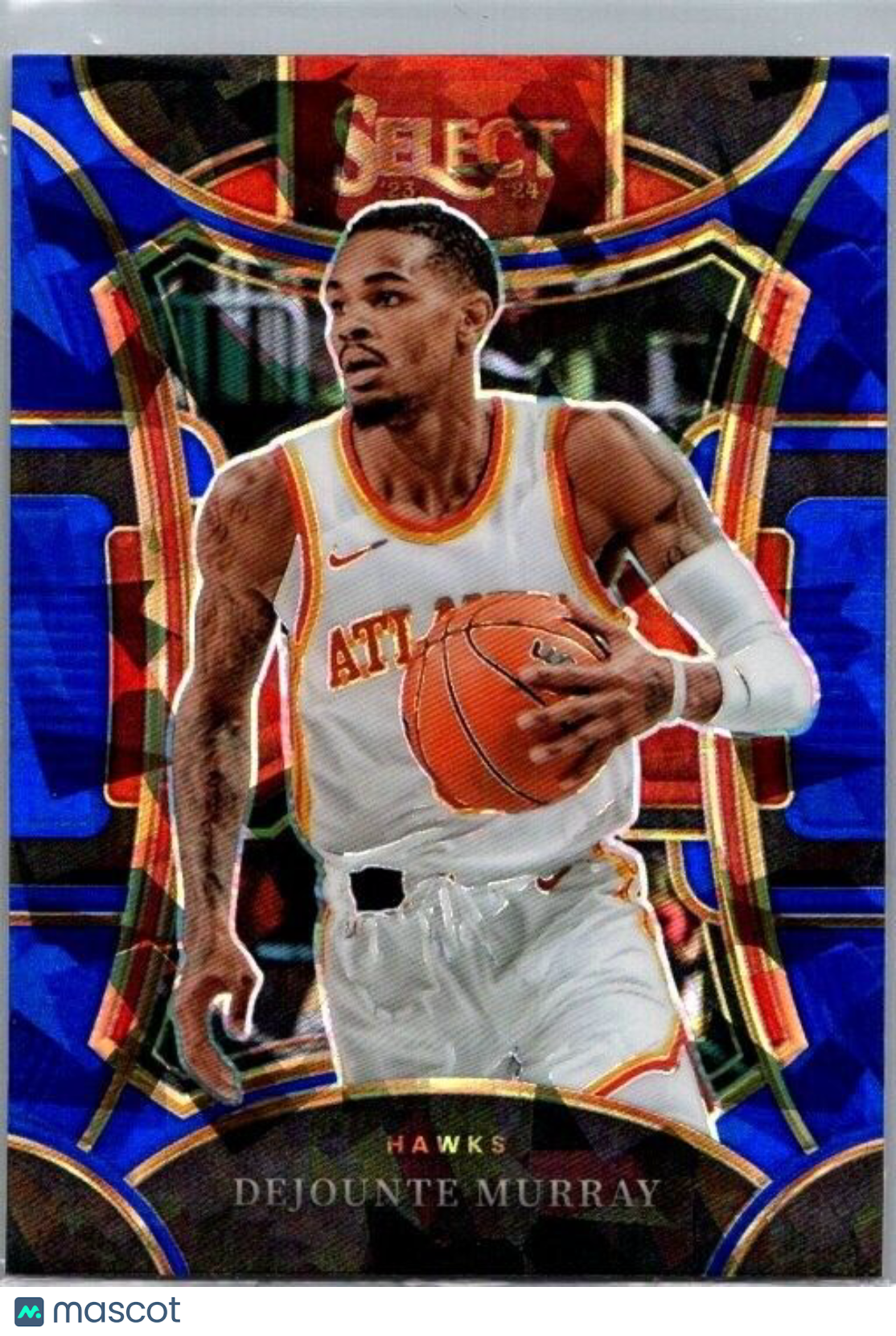 2023-24 Panini Select - Mezzanine Blue Cracked Ice Prizm #374 Dejounte Murray