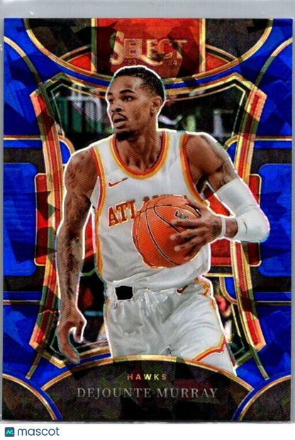 2023-24 Panini Select - Mezzanine Blue Cracked Ice Prizm #374 Dejounte Murray