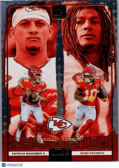 2024 Donruss Production Line #11 Patrick Mahomes / Isiah Pacheco