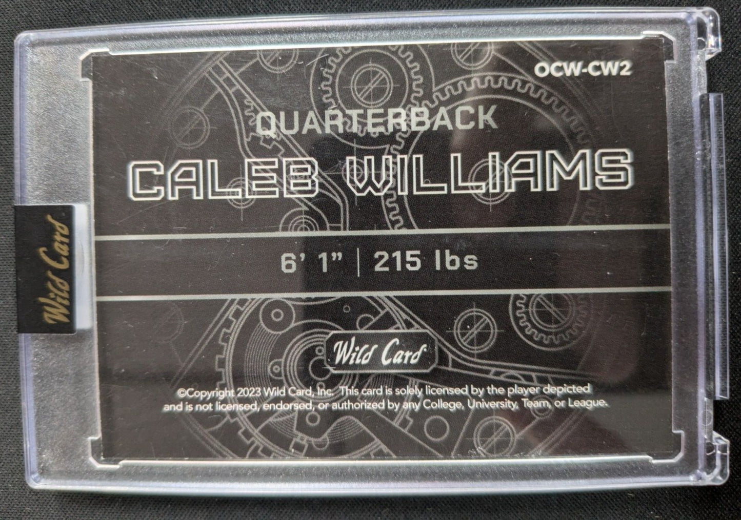 2023 Wild Card Red On the Clock Green Caleb Williams #OCW-CW2 /15 (RC)