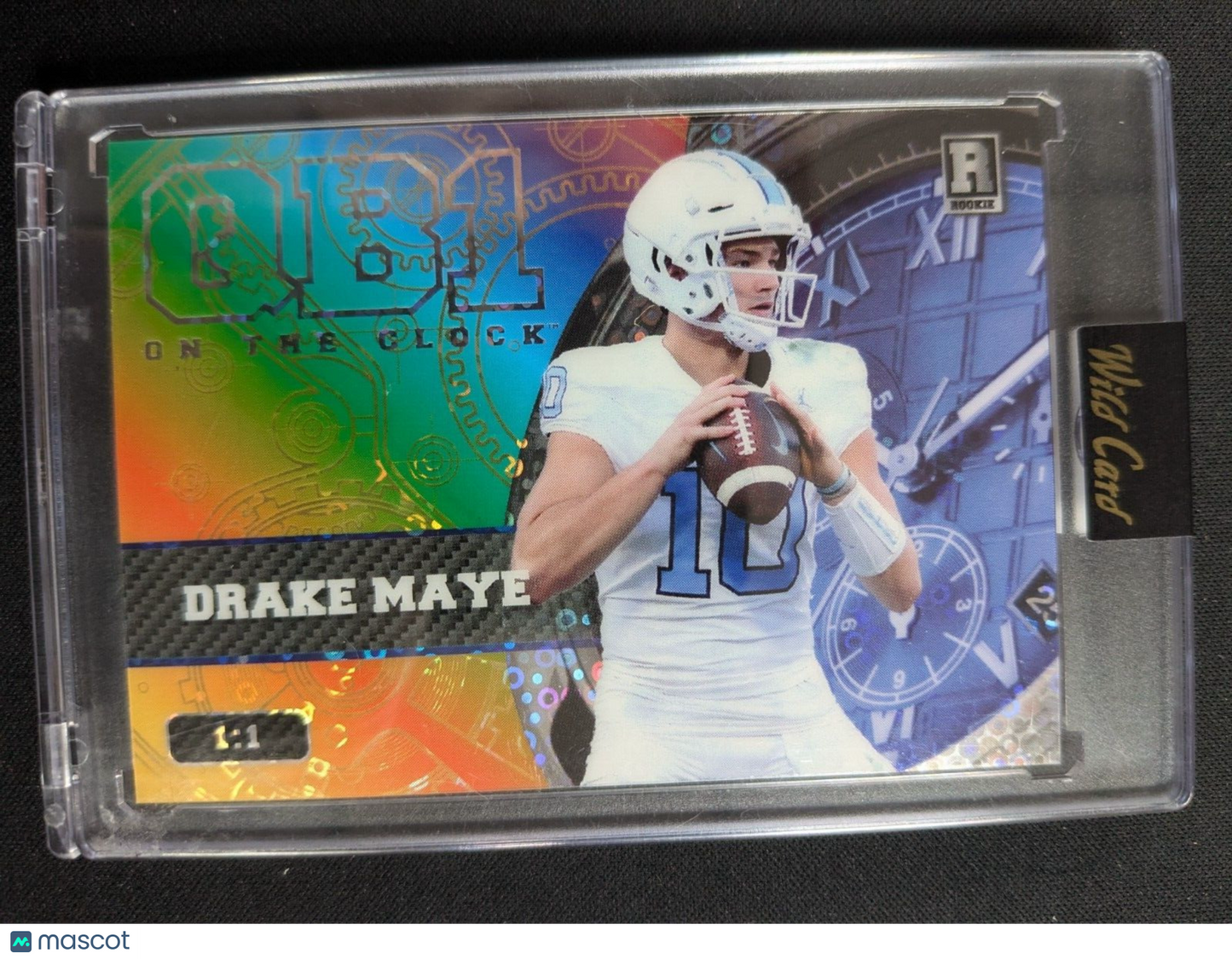 2023 Wild Card Gold On the Clock Rainbow Drake Maye (R) 1/1