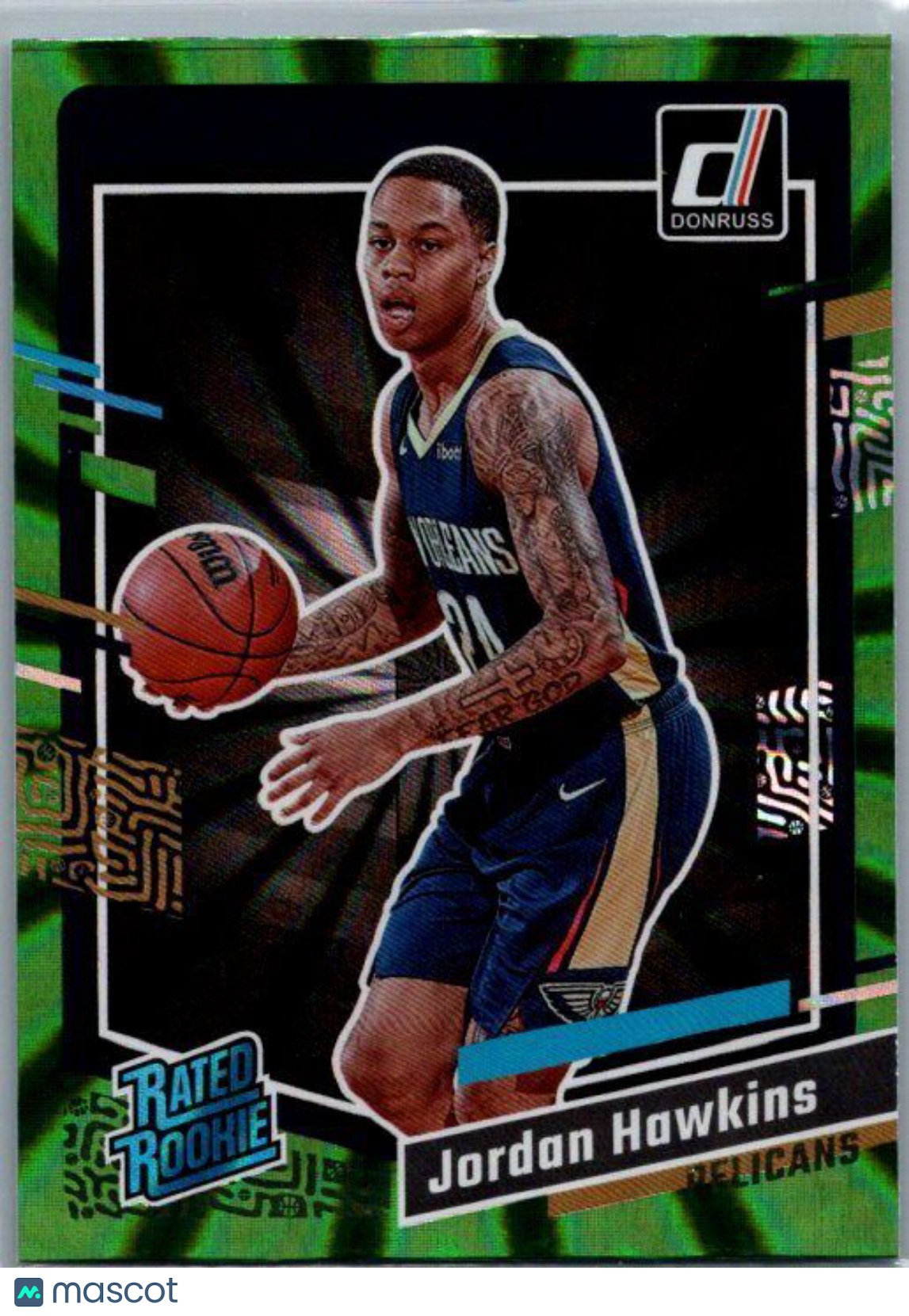 2023-24 Donruss #219 Jordan Hawkins Green Laser Holo