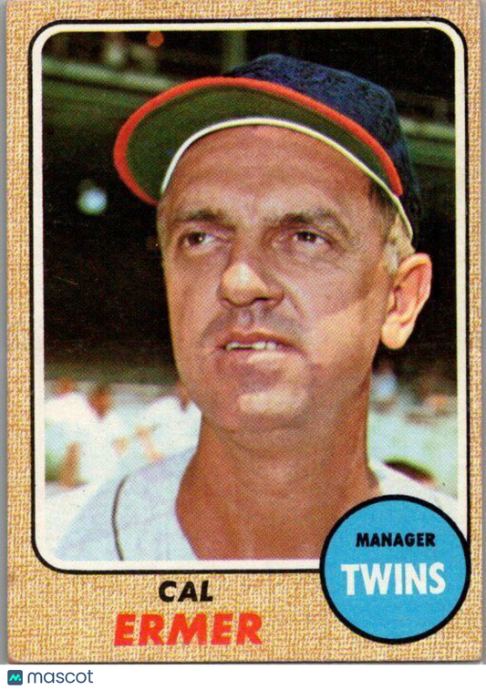 1968 Topps #206 Cal Ermer VG/EX