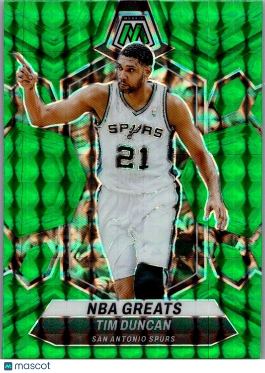 2023-24 Panini Mosaic Tim Duncan #291 Green Mosaic