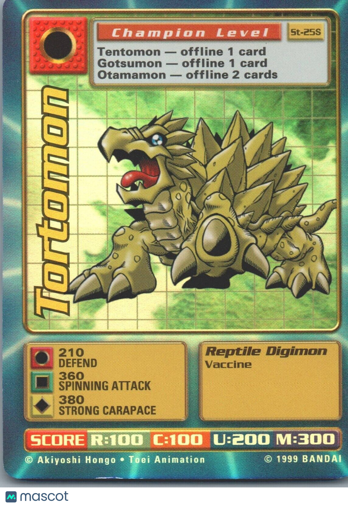 Digimon Digi Battle ST Insert Holo ST-25S Tortomon MP