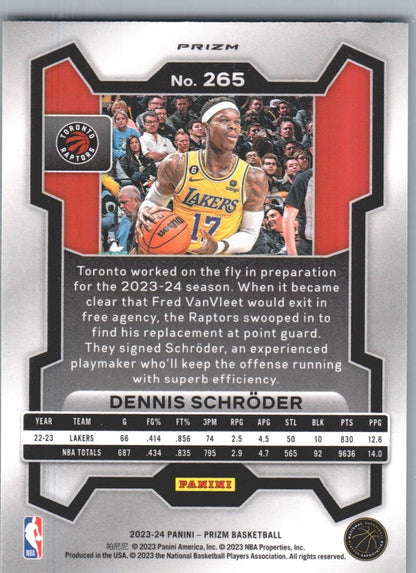 2023-24 Panini Prizm - Green #265 Dennis Schroder