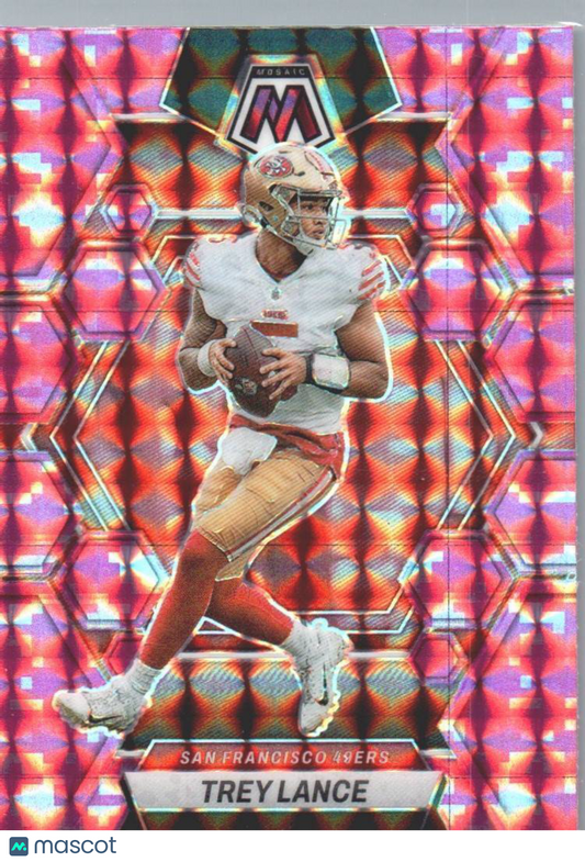 2023 Panini Mosaic #212 Trey Lance Camo Pink Mosaic