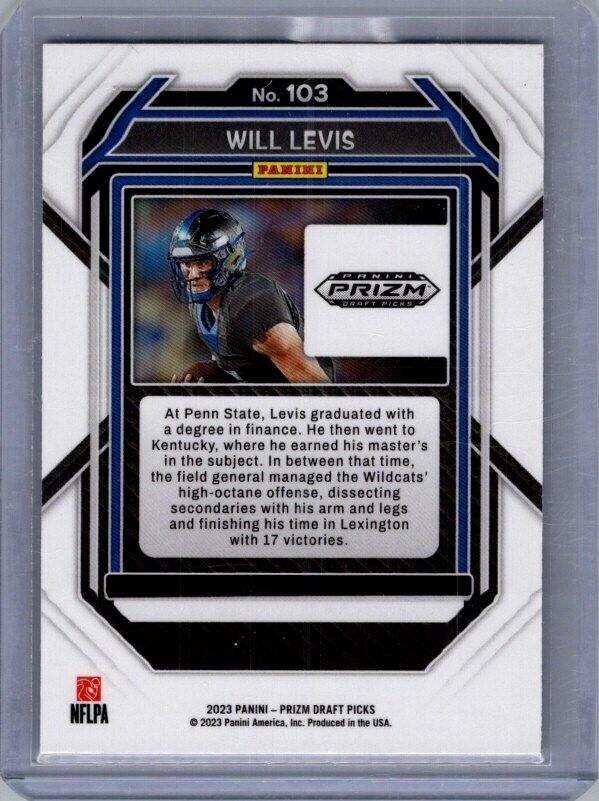 2023 Panini Prizm Draft Picks - #103 Will Levis (RC)