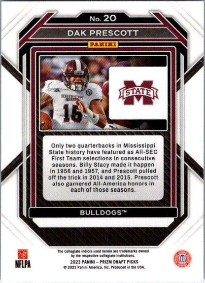 2023 Panini Prizm Draft Picks - #20 Dak Prescott