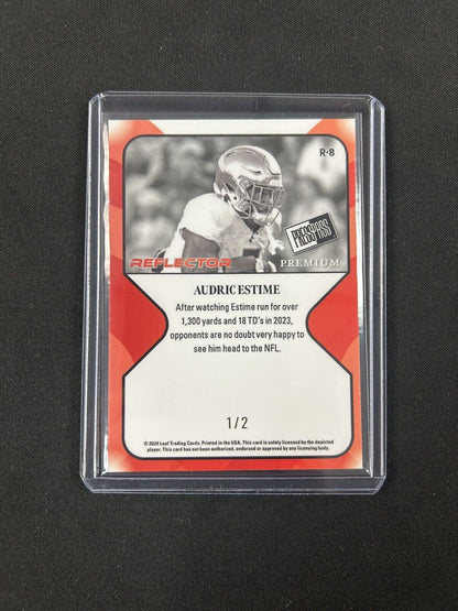 2024 Leaf Press Pass Premium Reflector Audric Estime /2