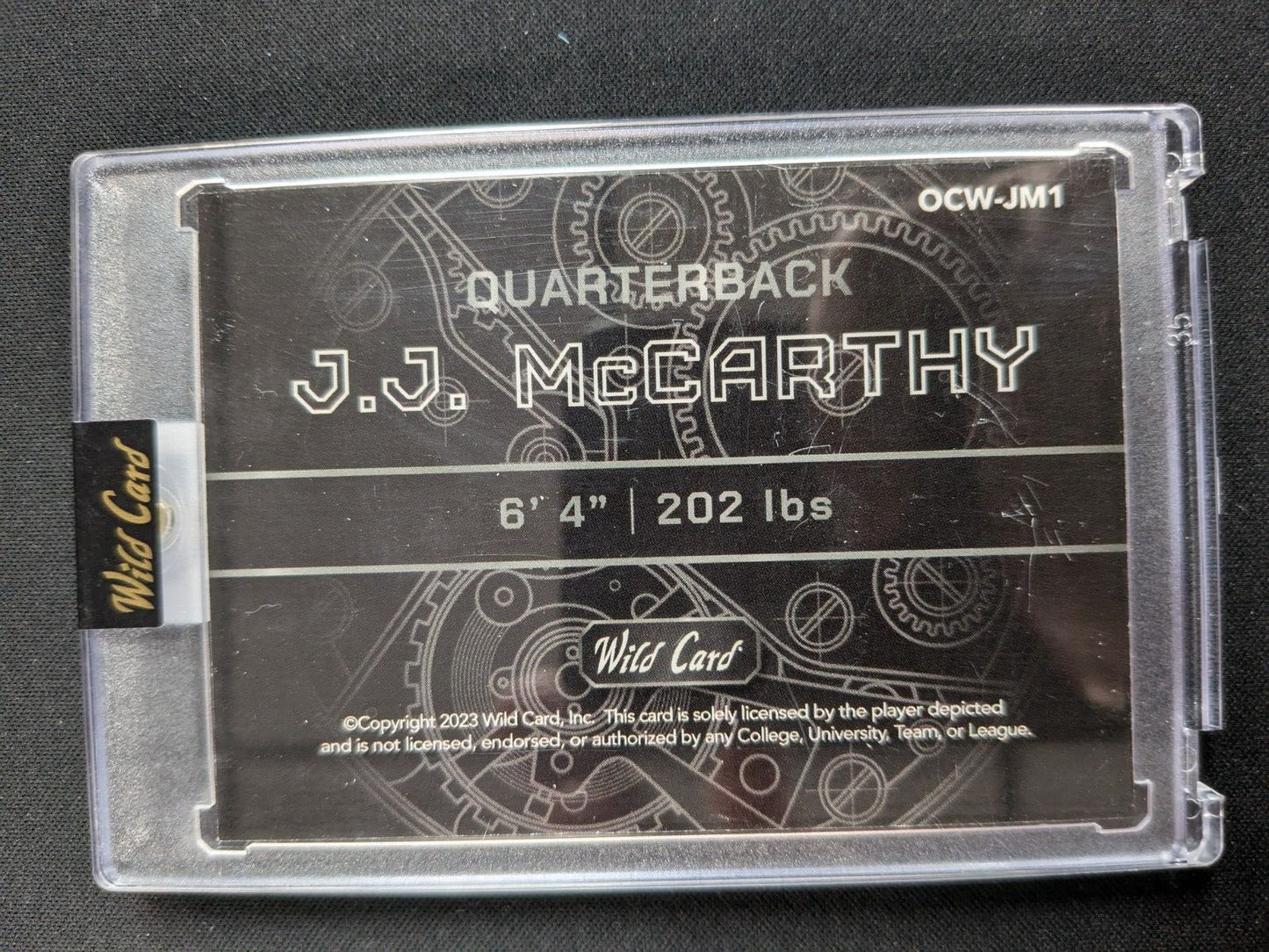 2023 Wild Card Rainbow On the Clock J.J. McCarthy #OCW-JM1 (RC) 1/1