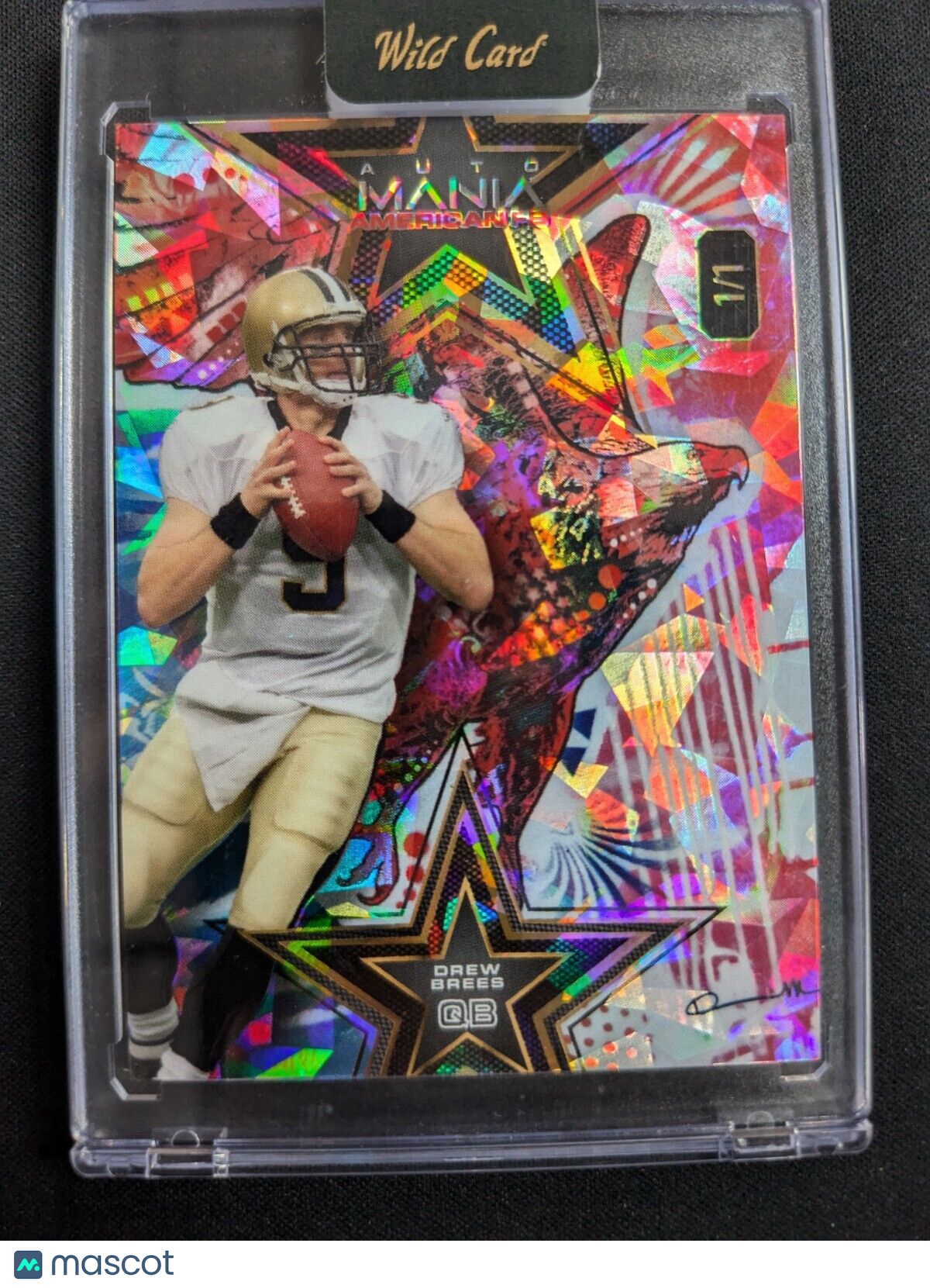 2023 Wild Card Red, White and Blue Eagle Drew Brees 1/1