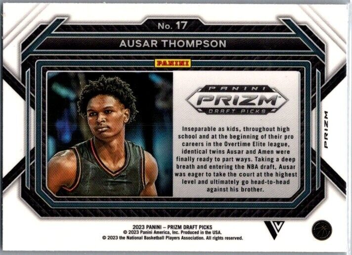 2023-24 Panini Green Prizm Variation Ausar Thompson #17