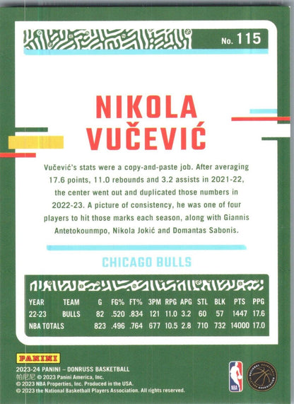 2023-24 Panini Donruss - #115 Nikola Vucevic