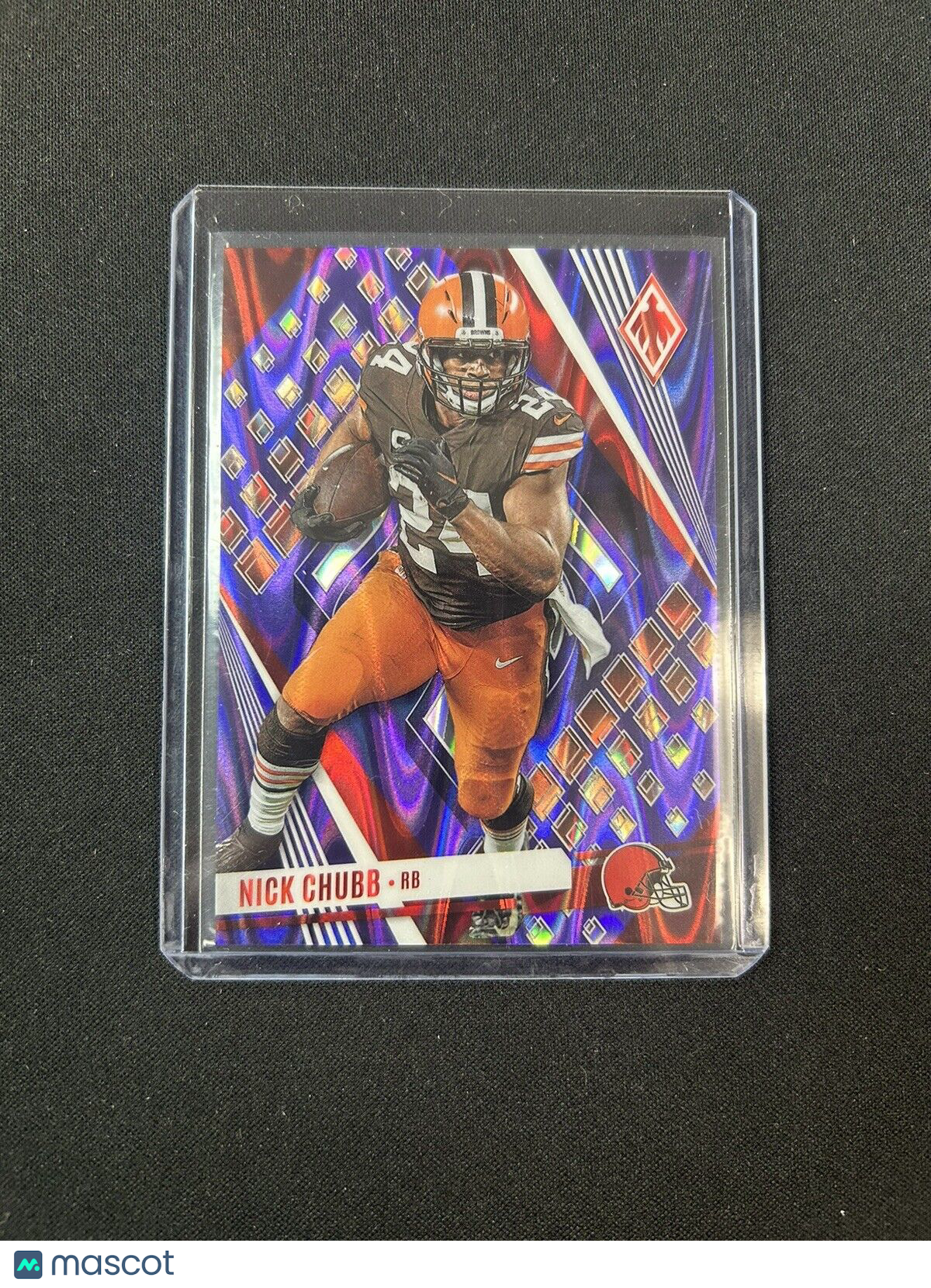 2023 Panini Phoenix Nick Chubb #49 Purple Seismic  /125