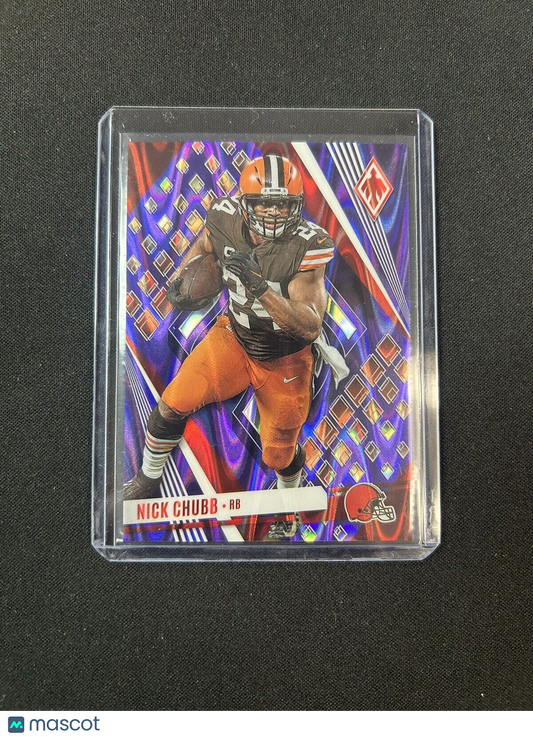 2023 Panini Phoenix Nick Chubb #49 Purple Seismic  /125