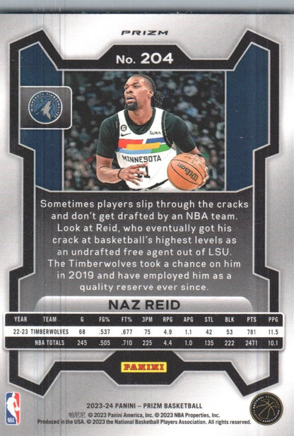 2023-24 Panini Prizm - Green #204 Naz Reid