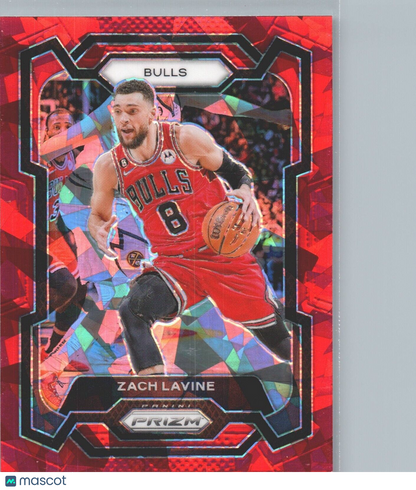 2023-24 Panini Prizm - Red Ice Prizm #72 Zach LaVine /149