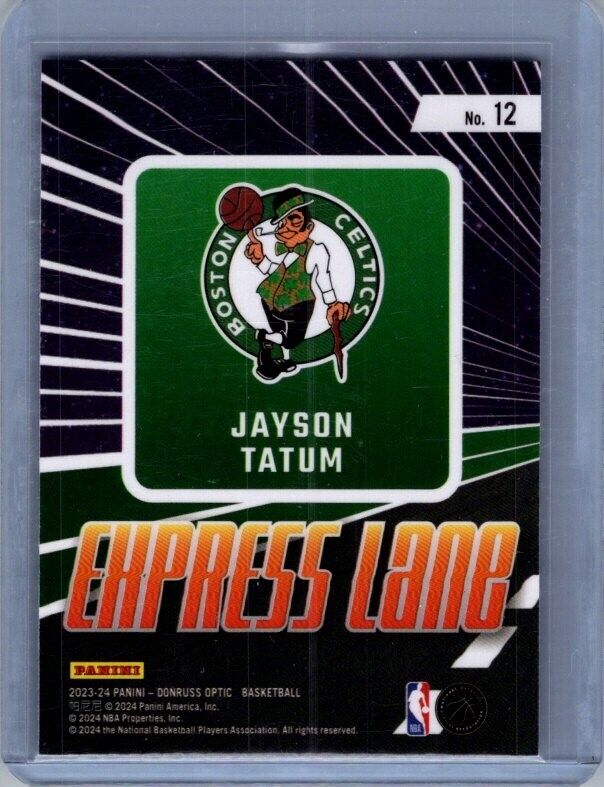 2023-24 Panini Donruss Optic - Express Lane #12 Jayson Tatum