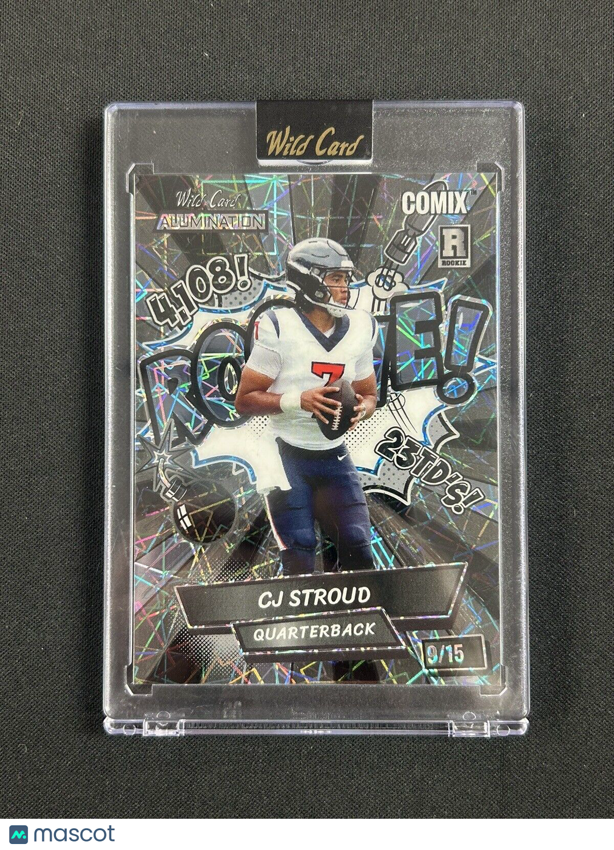 2023 Wild Card #ACWR2-CS1 Comix CJ Stroud Black Lazer /15 Rookie Texans