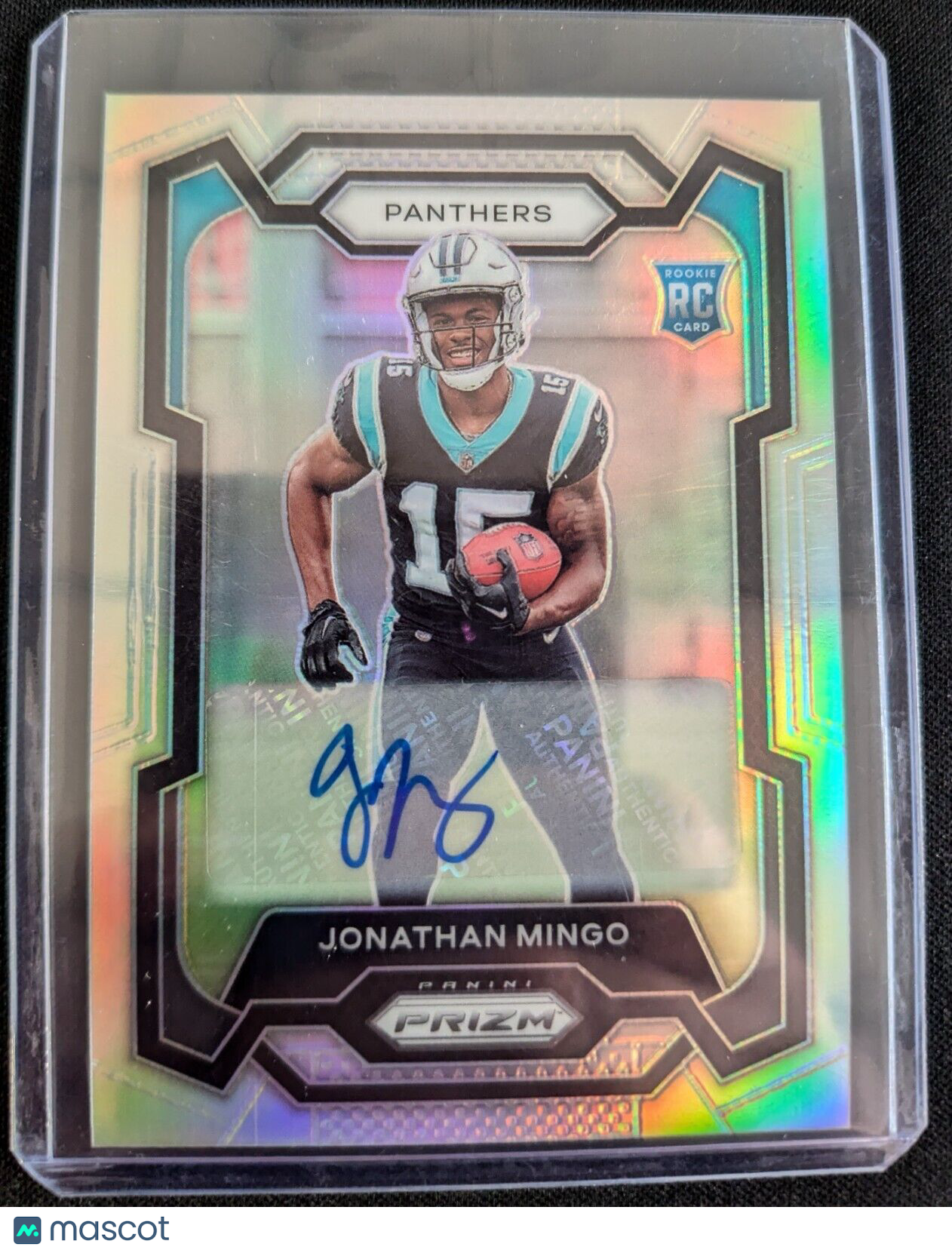 2023 Panini Prizm Silver Prizm Auto Jonathan Mingo #312 Rookie Auto RC Panthers