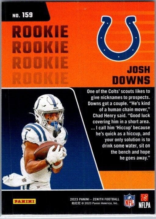 2023 Panini Zenith - #159 Josh Downs (RC)