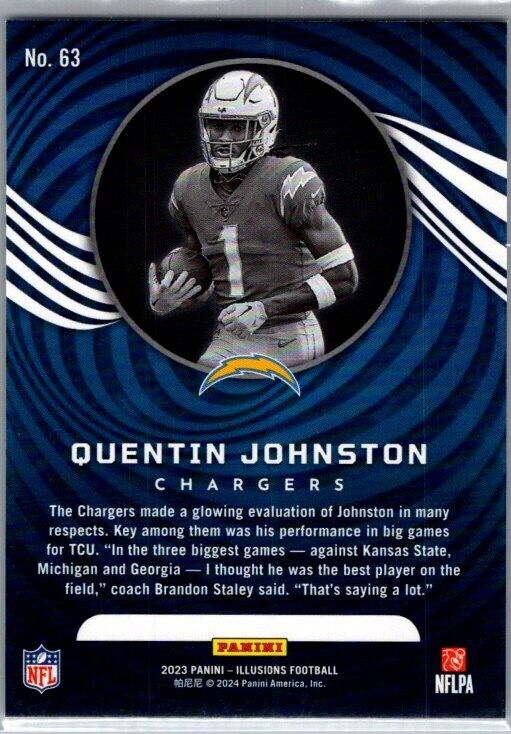 2023 Panini Illusions Football Quentin Johnston #63