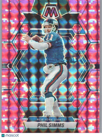 2023 Panini Mosaic #183 Phil Simms Camo Pink Mosaic