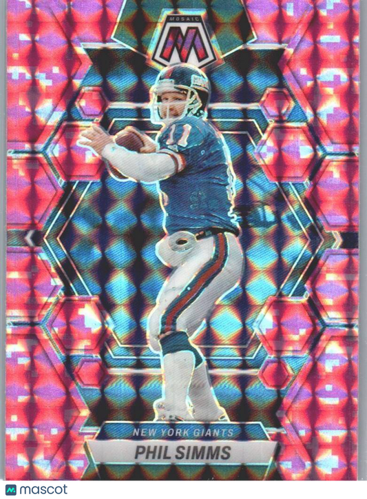 2023 Panini Mosaic #183 Phil Simms Camo Pink Mosaic