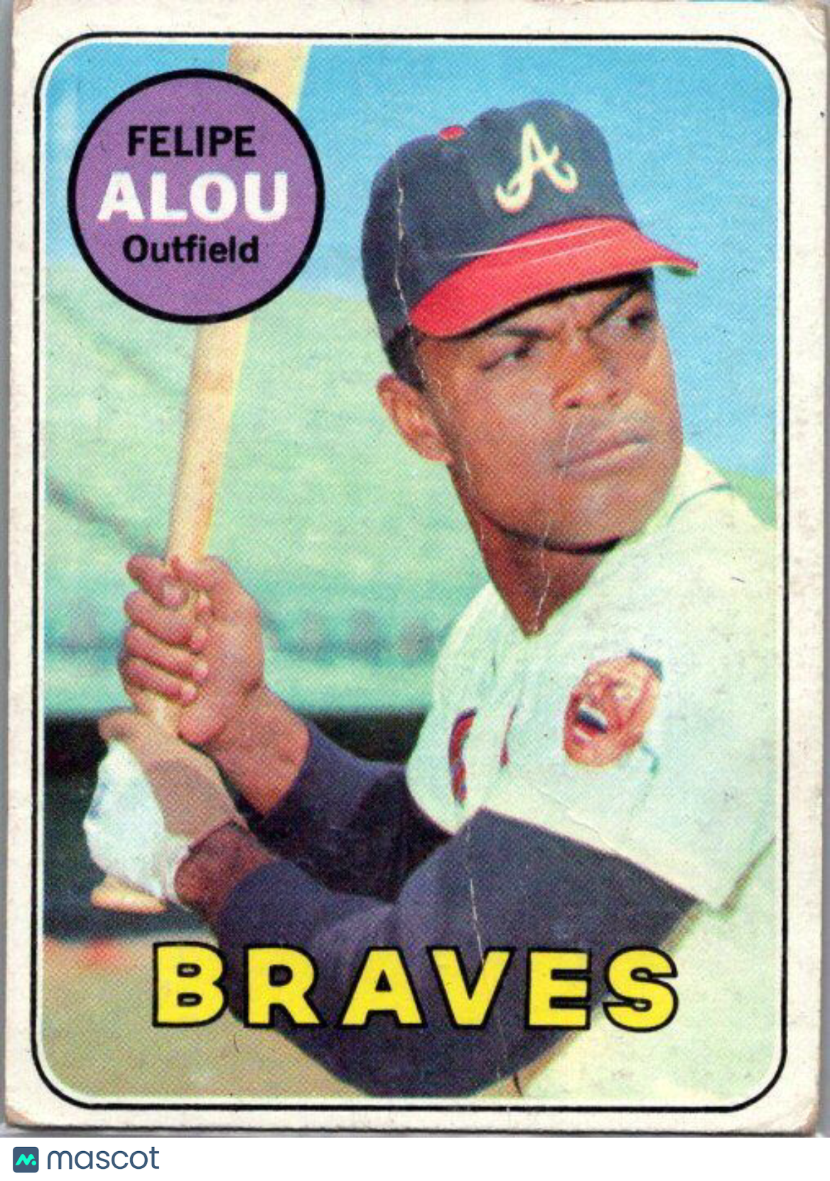 1969 Topps #300 Felipe Alou CREASE