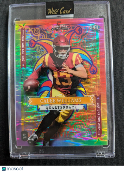 2023 Wild Card 5 Card Stacked Deck Holo-Lux Rainbow Caleb Williams #SD-CW 1/1