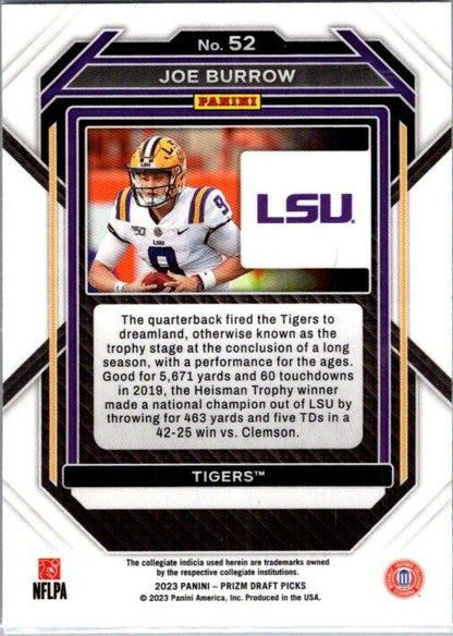 2023 Panini Prizm Draft Picks - #52 Joe Burrow